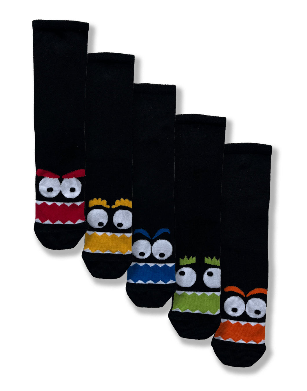 5pk kids viscose black monster