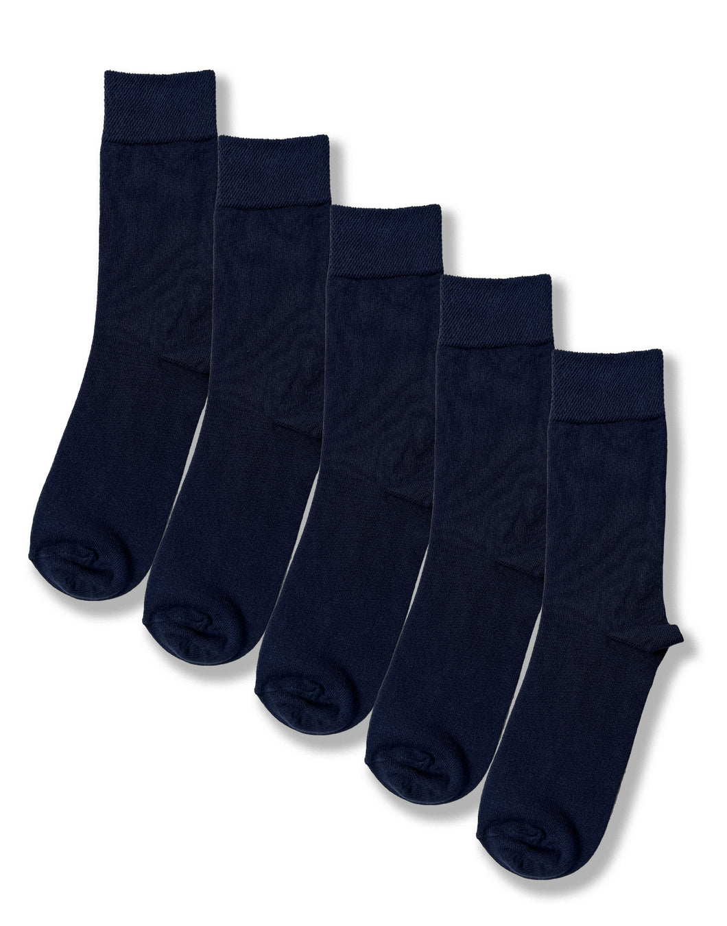 5pk mens cotton modal navy ankle socks