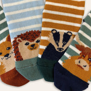 4pk Baby Ankle Socks - Woodland