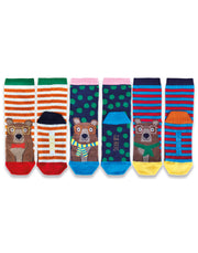 3pk Kids Cotton Woodland Ankle Socks