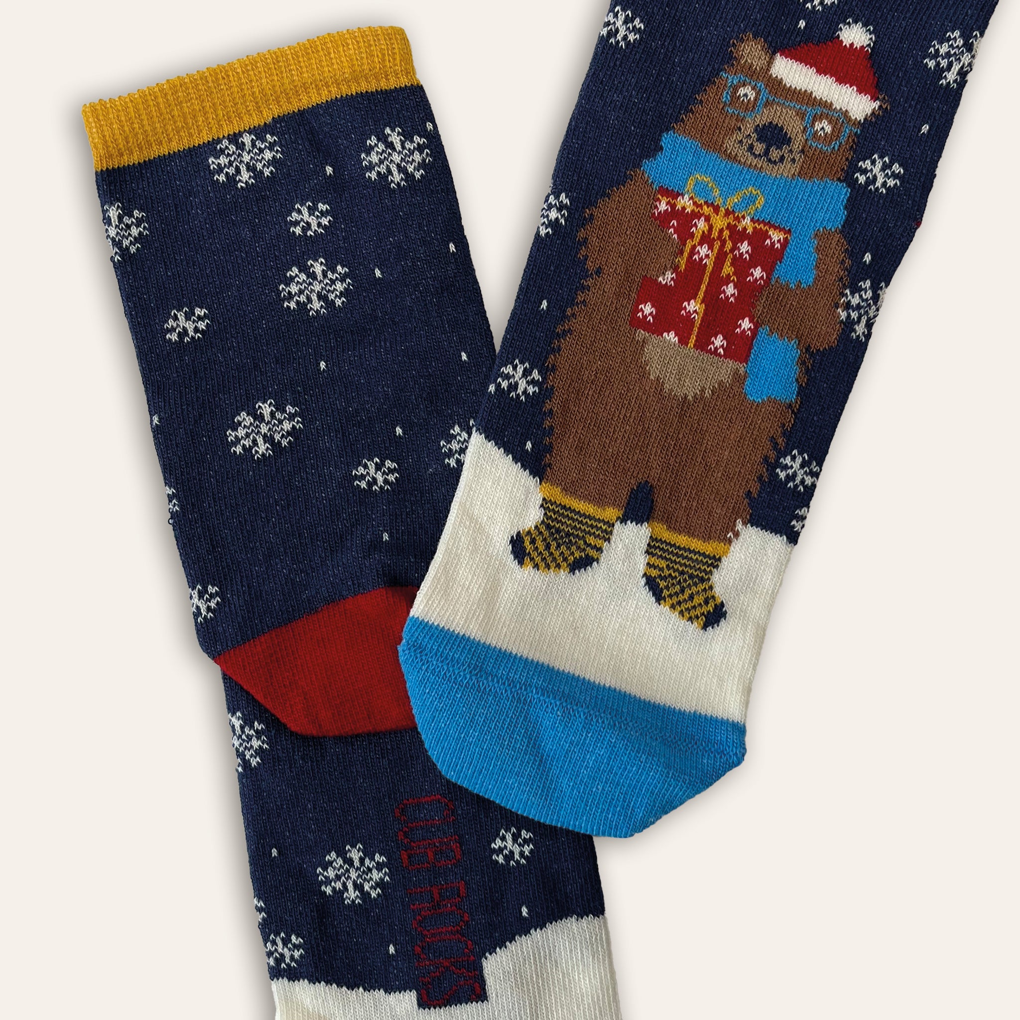 1pk Kids Cotton Winter Bear Sock