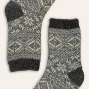 1pk Ladies Cosy Grey Cabin Socks UK Size 4 - 7