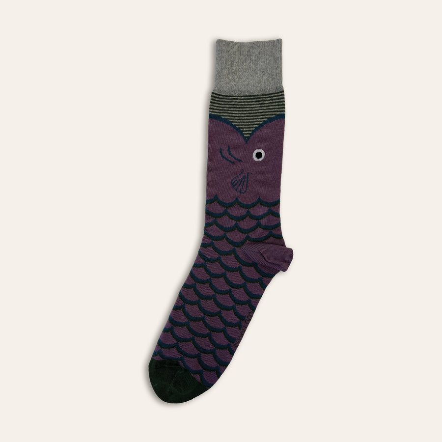 1pk Mens Cotton Fish Ankle Socks UK Size 6-11