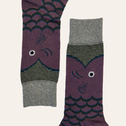 1pk Mens Cotton Fish Ankle Socks UK Size 6-11