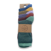 5pk Kids Cotton Stripe Ankle Socks